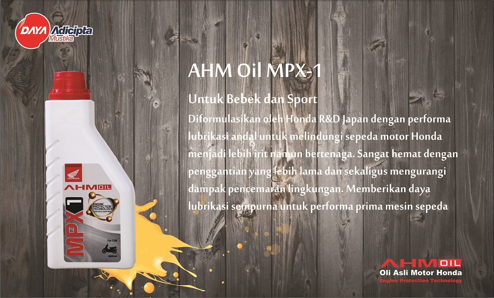 alwayshonda's tweet photo. Gunakan selalu #AHMOil #MPX1 utk menjaga kondisi mesin motor Honda km :) #AlwaysAHMOil https://t.co/DEefVsYyJl