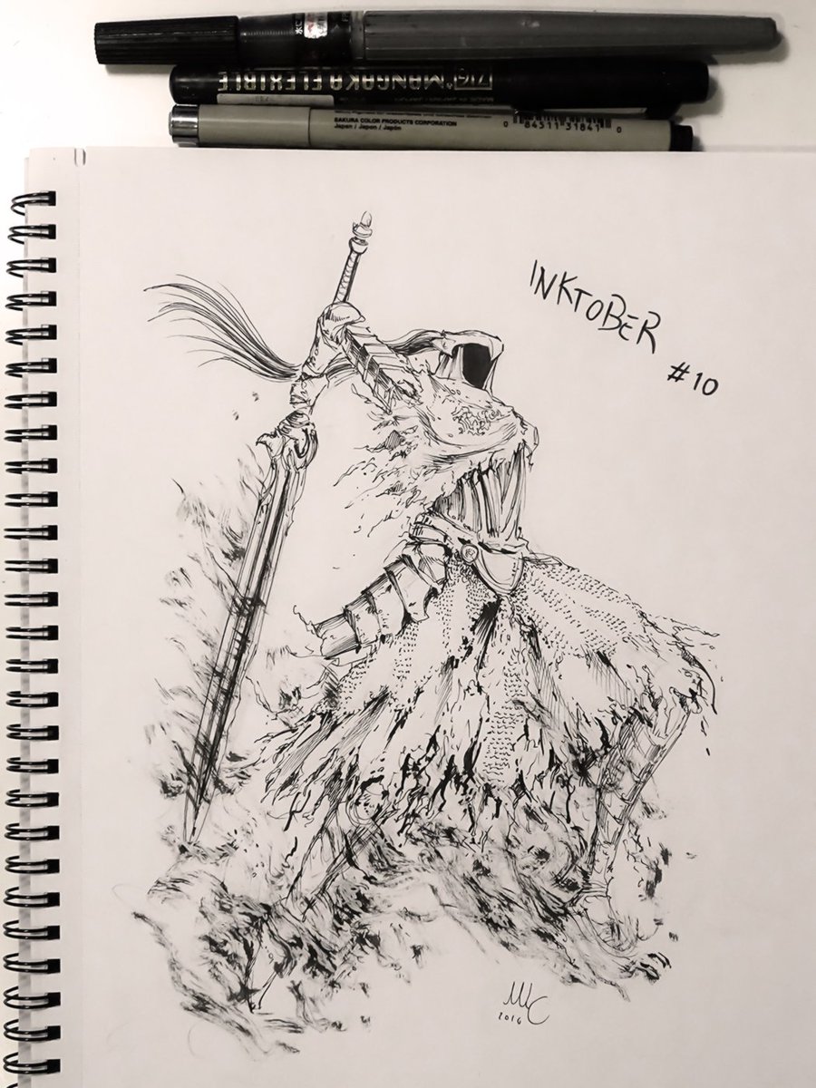 9th  and 10th Inktober. Riven from LoL, for the prompt word "Broken", and Artorias from Dark Souls, for "Jump".
#inktober #inktober2016 