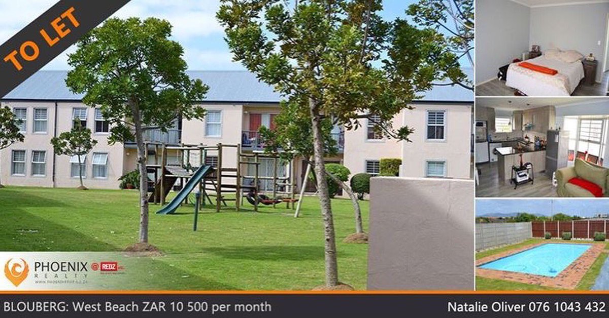 RealtyPhoenix's tweet image. TO LET in Westbeach, Blouberg - R10 500 per month #property #realestate #CapeTown 
Natalie: 076 1043 432/ natalie@phoenixprop.co.za