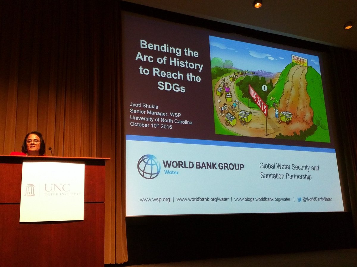 <a href="/jyotishukla/">Jyoti Shukla</a> from <a href="/WorldBankWater/">World Bank Water</a> closes our opening keynote at #UNCwaterandhealth