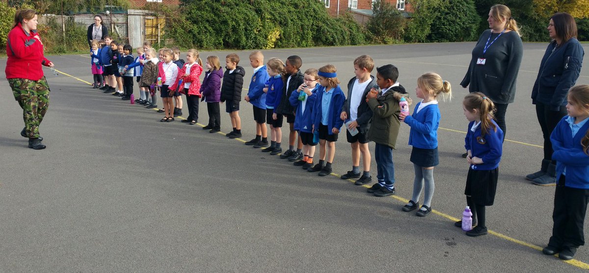 PotterStAcademy's tweet photo. Some of our year 1s reporting for duty this morning with Challenger Troop. https://t.co/zUsXw5IsYS