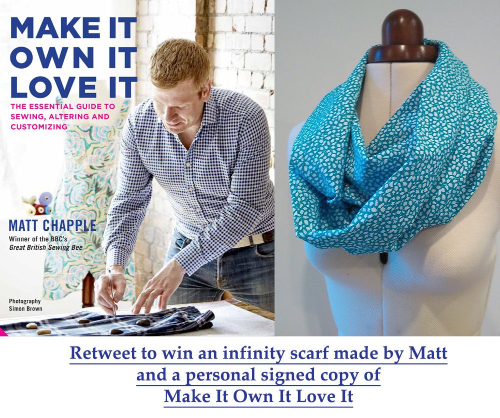 sewwhatsnewcouk's tweet photo. #Competition retweet to win yourself a personal signed copy of my new book #MakeItOwnItLoveIt along with an infinity scarf made by me https://t.co/ypxkk10hsn