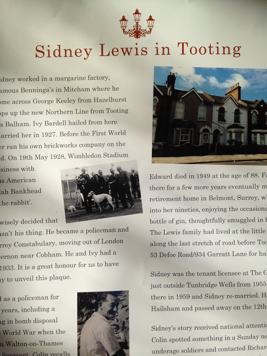 summerstown182's tweet image. GOOD NEWS! &apos;Sidney Lewis in Tooting&apos; Exhibition coming to #TootingLibrary @wandsworthlibs @tootinghistory @WW1Wandsworth @GLL_UK #SPUD182