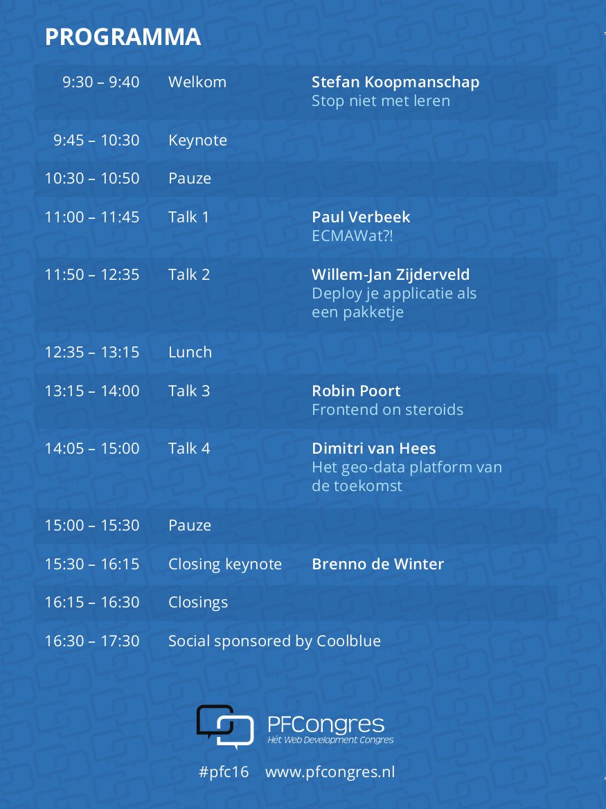 Ons programma met een keynote van <a href="/skoopnl/">Stefan Koopmanschap | ꓘINK</a>, hij doet ook de welkom volgens ons schema ;-)