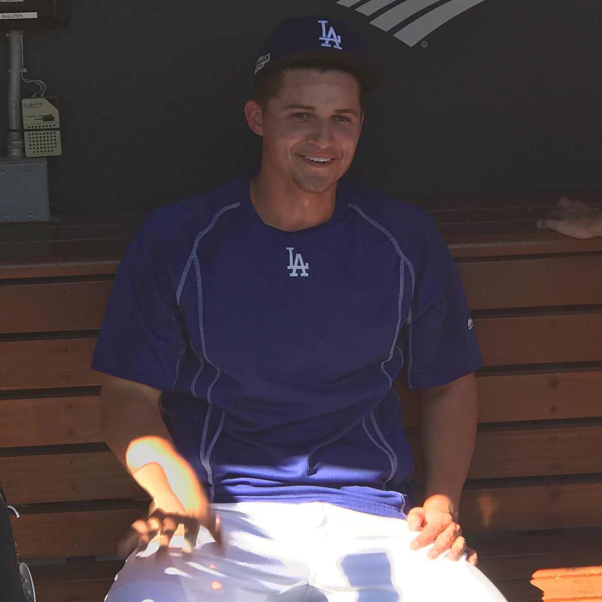 Dodgers's tweet photo. All smiles. 😀 #Stud https://t.co/fa0iNOJv4a