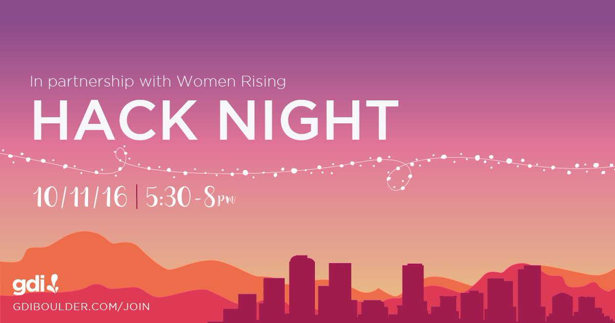 GDIBoulder's tweet image. Tomorrow we're hosting a Hack Night with @TheWomenRising - we hope to see you &amp; all your friends there! #rubydev #womenintech #denverevents