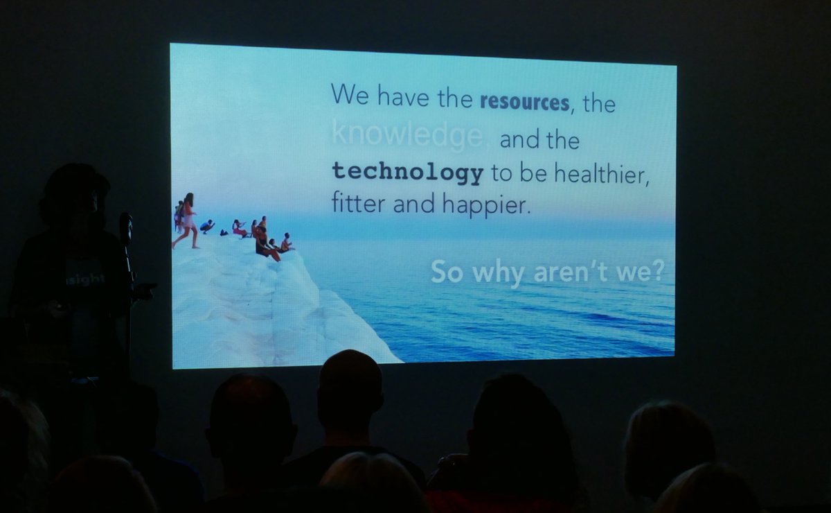 XplorePaleo's tweet photo. A very on-point question posed by Dr. Alessandra Wall @LifeinFocusSD at the @Unpluggedhealth #healthunplugged #health #fitness #motivation https://t.co/eRMJ5t16rV