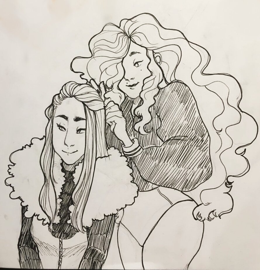 DieRaposa's tweet photo. Leader Rapo will do Leader Malta's hair so she doesn't have to wear chorizos 24/7 https://t.co/z2cTy5UeSR