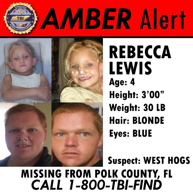 ABC's tweet image. Missing 4-year-old Florida girl may have been spotted in Tennessee with a man who authorities believe abducted her. abcn.ws/2dPa7oa