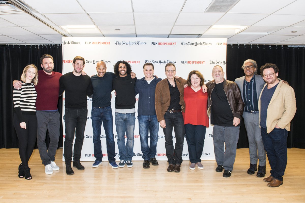 nytimesevents's tweet photo. .@johnkrasinski with his all-star cast, who came together for a live reading of Good Will Hunting on Friday. #LiveReadNY https://t.co/vAEGmb8vaH