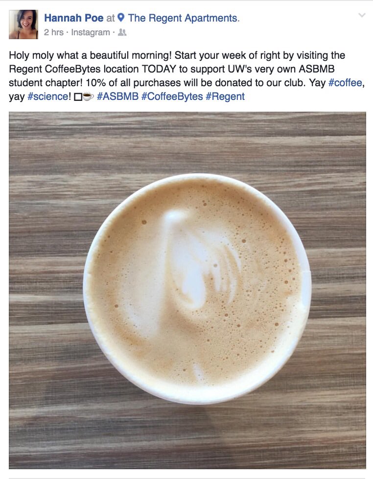 teamasbmb's tweet photo. #Coffeebytes #Regent #ASBMB https://t.co/wwUj22yBte
