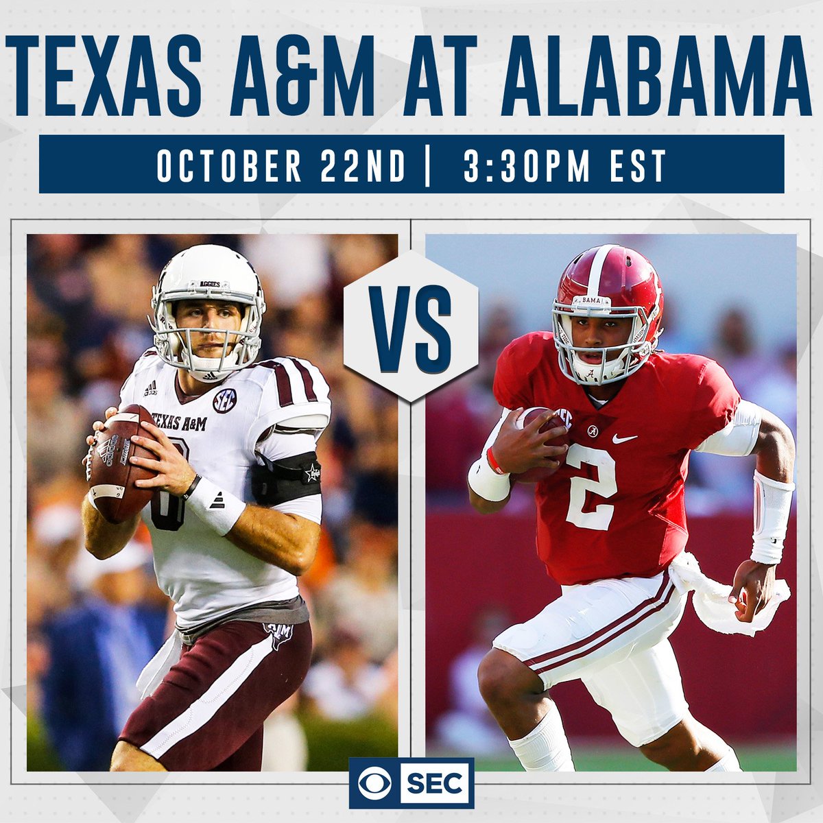 It’s the best game from the best conference.
 
We’re going to Tuscaloosa for <a href="/AggieFootball/">Texas A&M Football</a> vs. <a href="/AlabamaFTBL/">Alabama Football</a> on October 22nd!