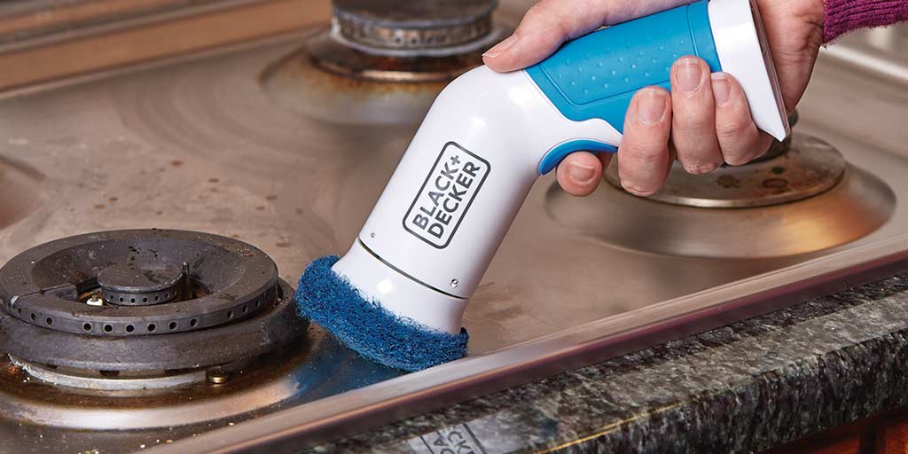 blackdeckerhome's tweet photo. In a sticky situation? Our power scrubber can help with tough dirt and grime. Learn more: https://t.co/ickXgCw0gQ https://t.co/Mq0cpgw89z