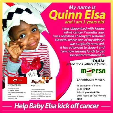 EKavata's tweet photo. @OfficialJMbugua #HelpBabyElsaFightCancer https://t.co/O6kdEZNArR