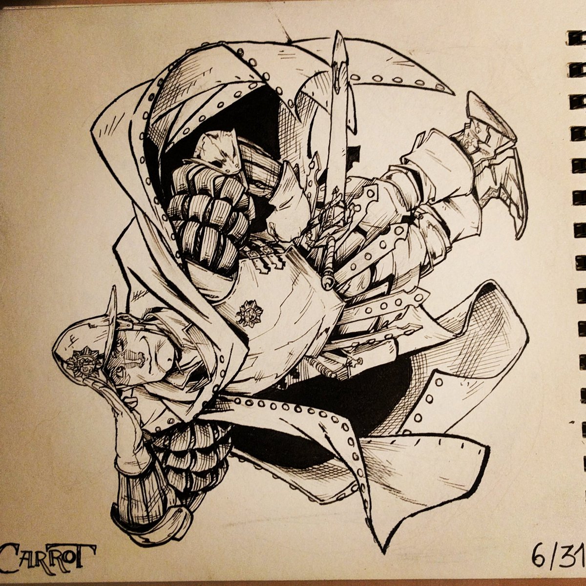 ElectroCereal's tweet photo. "Yes, but - but maybe I'm just tall for my height." #Inktober2016 #Disctober #Discworld #Pratchett #Carrot #AMCW #CityWatch https://t.co/fQ8mu3Lq6j