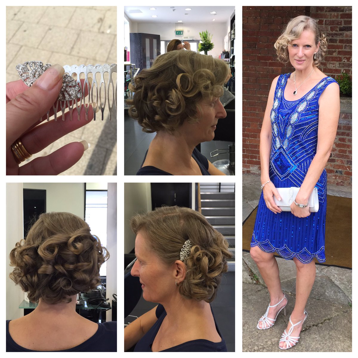 SandyMasterman's tweet photo. @RUSHHairBeauty #BrokenComb!#20'sThemedWedding #RushSouthampton to the rescue! Huge thanks to Chaz & Team #superglue #superhairstyle https://t.co/ydB3RwLztw