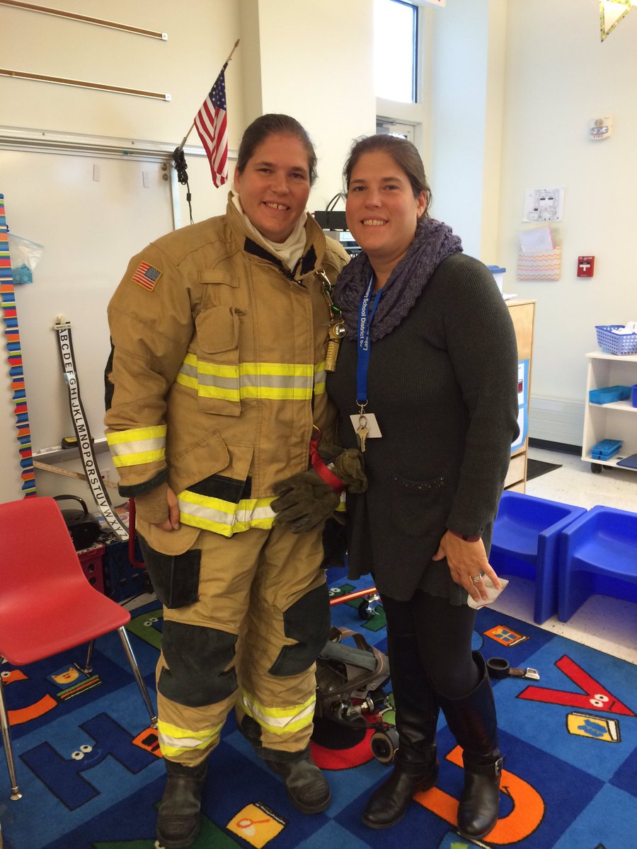 LBPreK's tweet image. Both classes learned about fire safety today from Mrs. Whitehead's sister Major Maria Roberts of the Lexington Fire Dept.