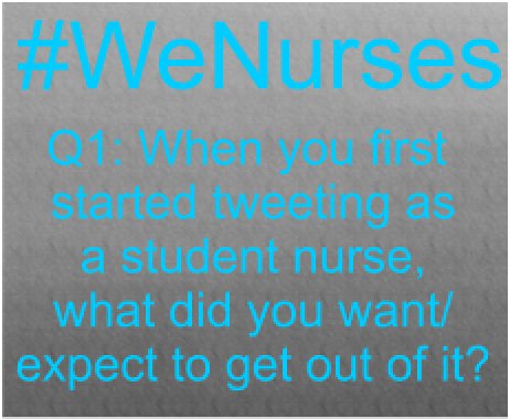 WeNurses's tweet photo. First question of the night! #WeNurses https://t.co/UdZxvY4eXZ