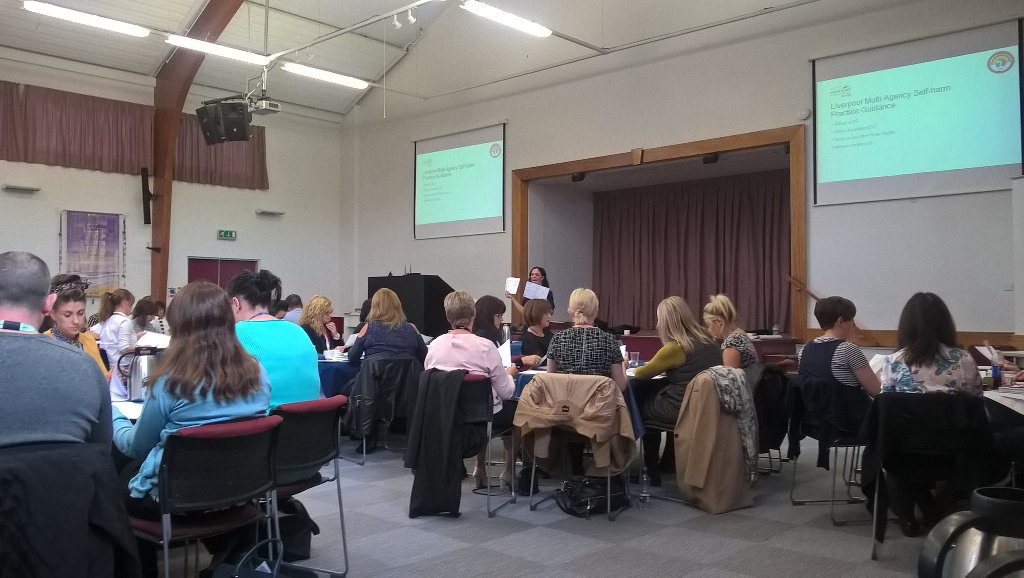 LiverpoolLSCP's tweet photo. Katie launches our Self Harm Practice Guidance at Open Space today. Toolkit available soon on our website https://t.co/caQDSHlwKX