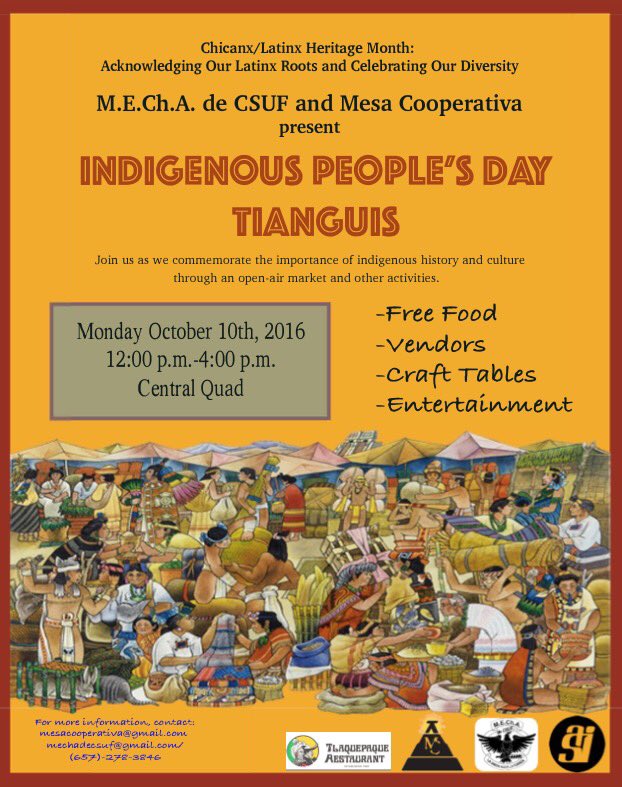 Right now! Join us for activities, danza Azteca, and more! <a href="/MEChAdeCSUF/">M.E.Ch.A de CSUF</a> <a href="/csuf/">Cal State Fullerton</a>