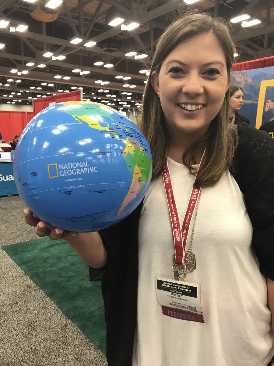 MsScanlan9's tweet photo. I've got the whole world in my hands. #TeachNatGeo https://t.co/WDoQmWvQj1
