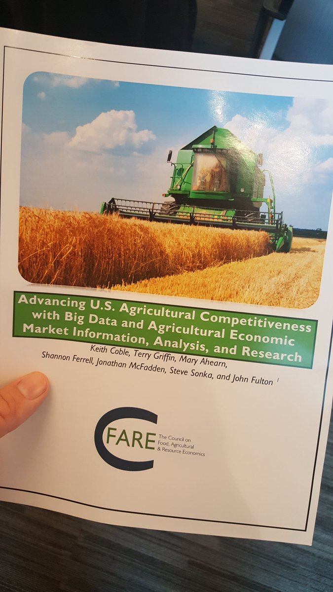 SpacePlowboy's tweet photo. Holding copy hot off the press at #NifaAgData https://t.co/r2h9j14ez3