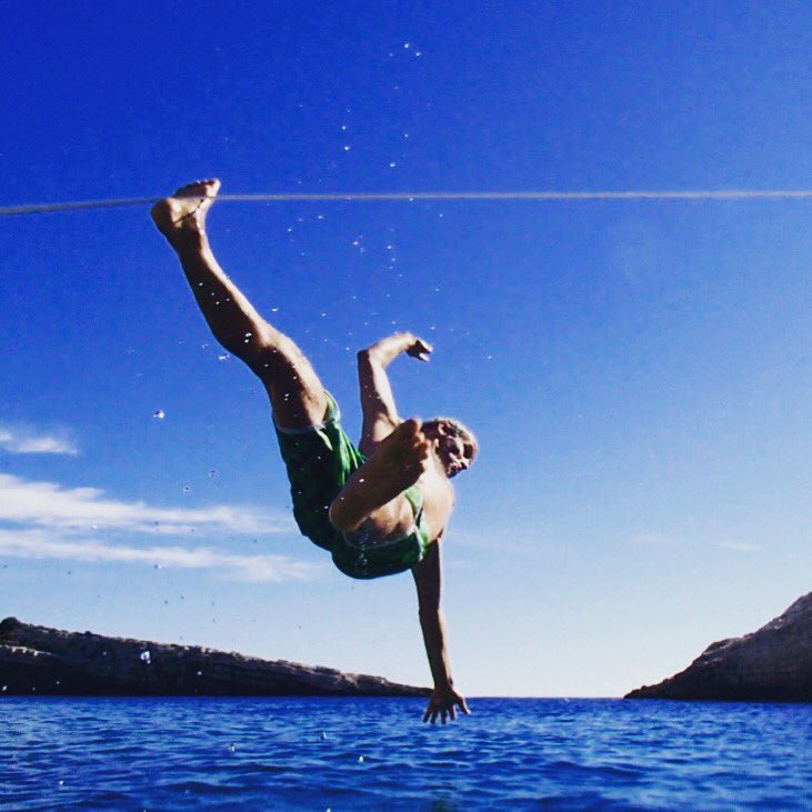 wearactive's tweet photo. #slackline training in preparation for next weeks highline! #mondaymotivation #relaxinglyactive #islandlife #adventure https://t.co/85oA4g8LIT