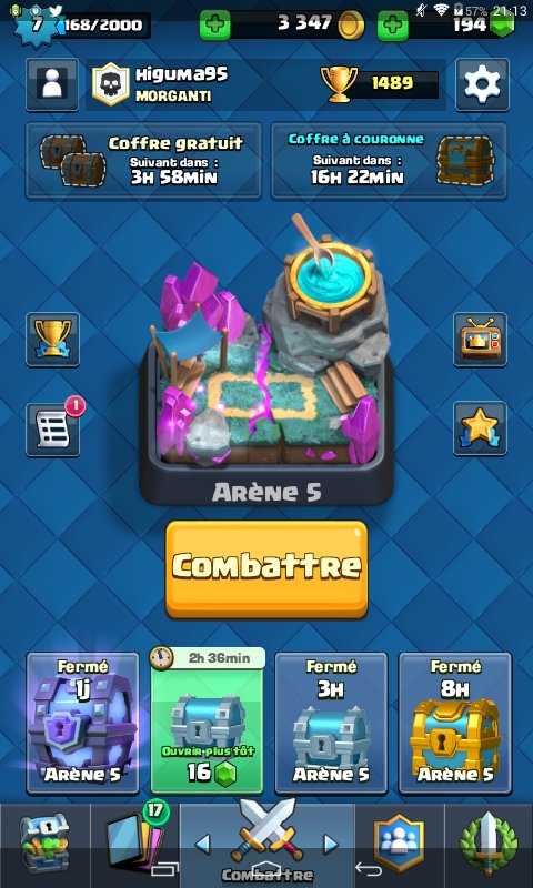 Higuma95's tweet photo. #ClashRoyale   putain!!!  Enfin mon 1er super coffre magique 👑👑👑 https://t.co/PgCwvzArkr