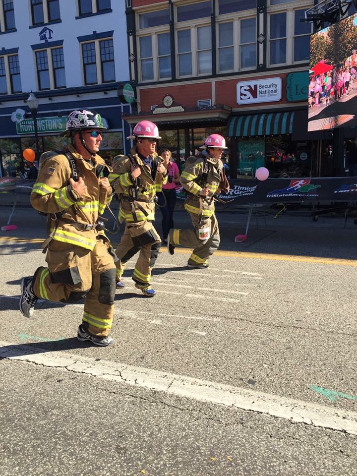 StMarysMed's tweet photo. Thanks to @huntingtoncity firefighters for supporting Colors for a Cure! #c4c2016 #unitedagainstcancer https://t.co/oVT0D1uTta