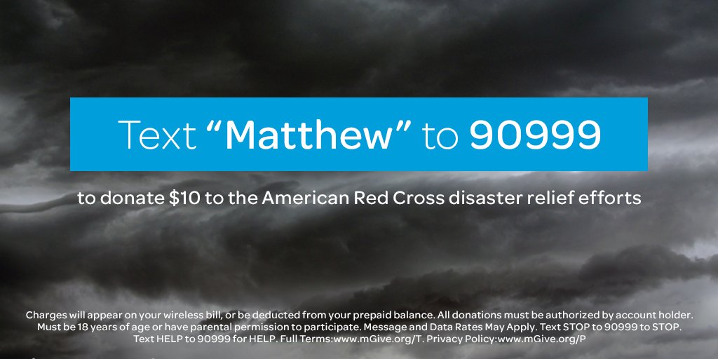 storrsatt's tweet photo. AT&amp;T customers can offer support to those impacted by #HurricaneMatthew. https://t.co/PFVarZ0YQN #attemployee https://t.co/DwaVPJKqjL
