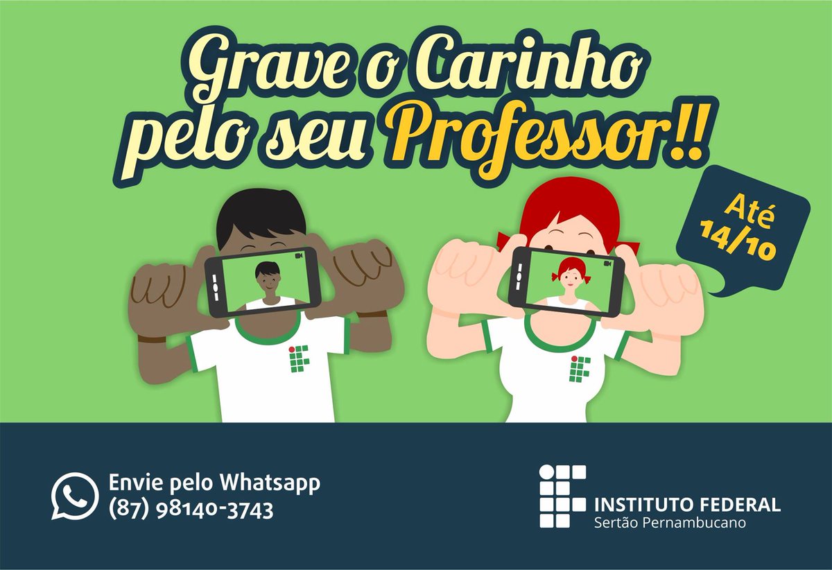 IF Sertão-PE faz campanha em homenagem aos professores. migre.me/vcBnp