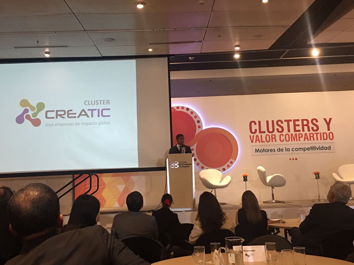 CdtCreatic's tweet photo. Como finalistas en la categoría Mejor Cluster #ForoCluster  presentamos los logros alcanzados en el #Cauca @camaracomerbog https://t.co/q2OO6BXzqj