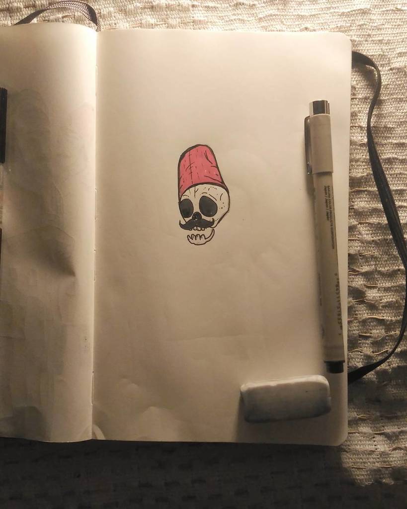 skinnyrepublik's tweet photo. Day 09: Skull

#doodles #illustration #art #sgart #creativpaper #penandink #pentelbrushpen… https://t.co/GPzZuMXGWz https://t.co/K2tRnPanro