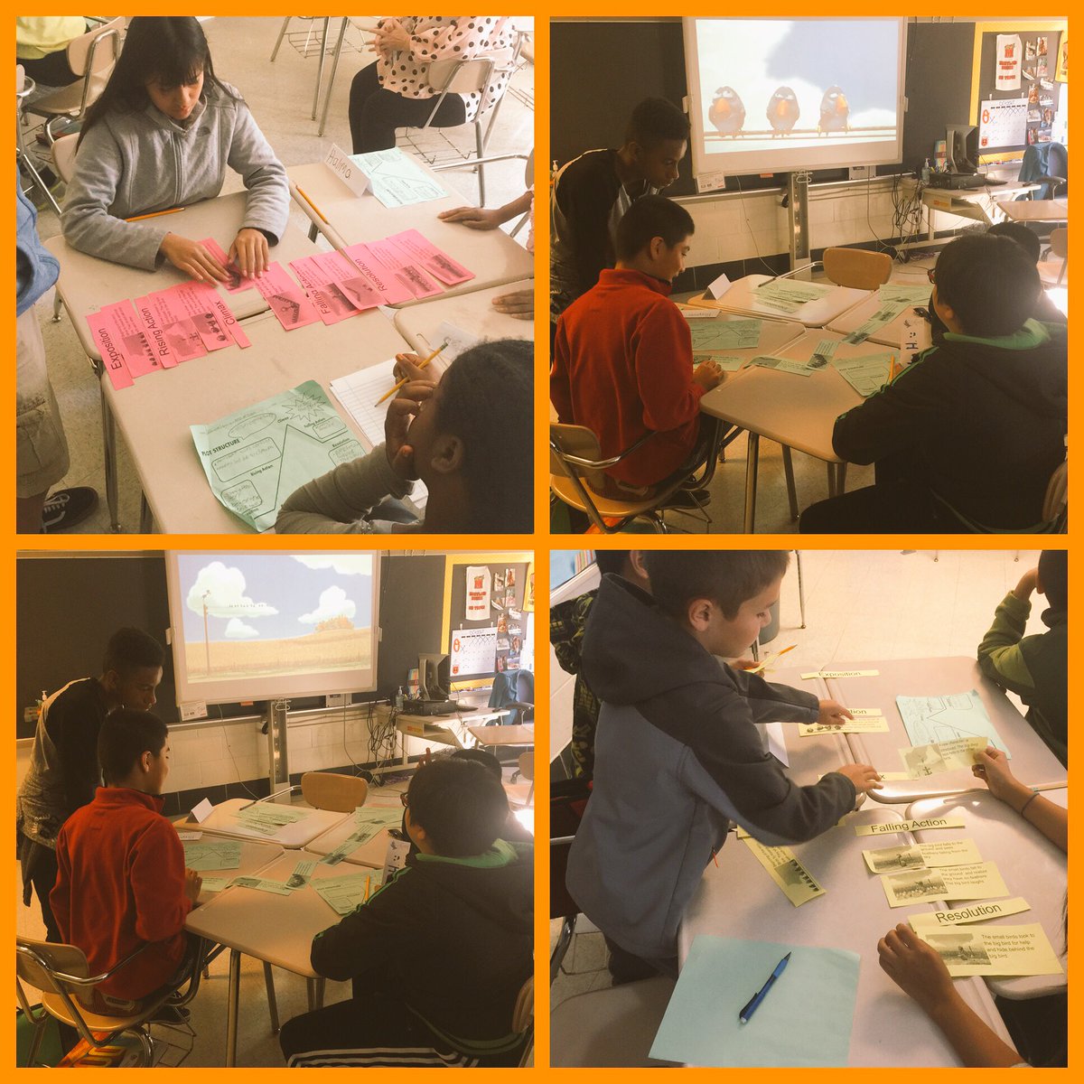 MrMarconi_MCPS's tweet image. English 6 students working in collaborative groups to learn about #PlotStructure! #GoKnights #TeamMCPS