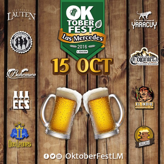Las artesanales dirán presente este #15OCT en el #OktoberfestLM