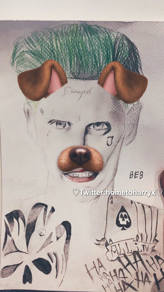 BowerxDepp's tweet image. Mr. J by me + puppy filter 💚🐶✍🏻️@JaredLeto