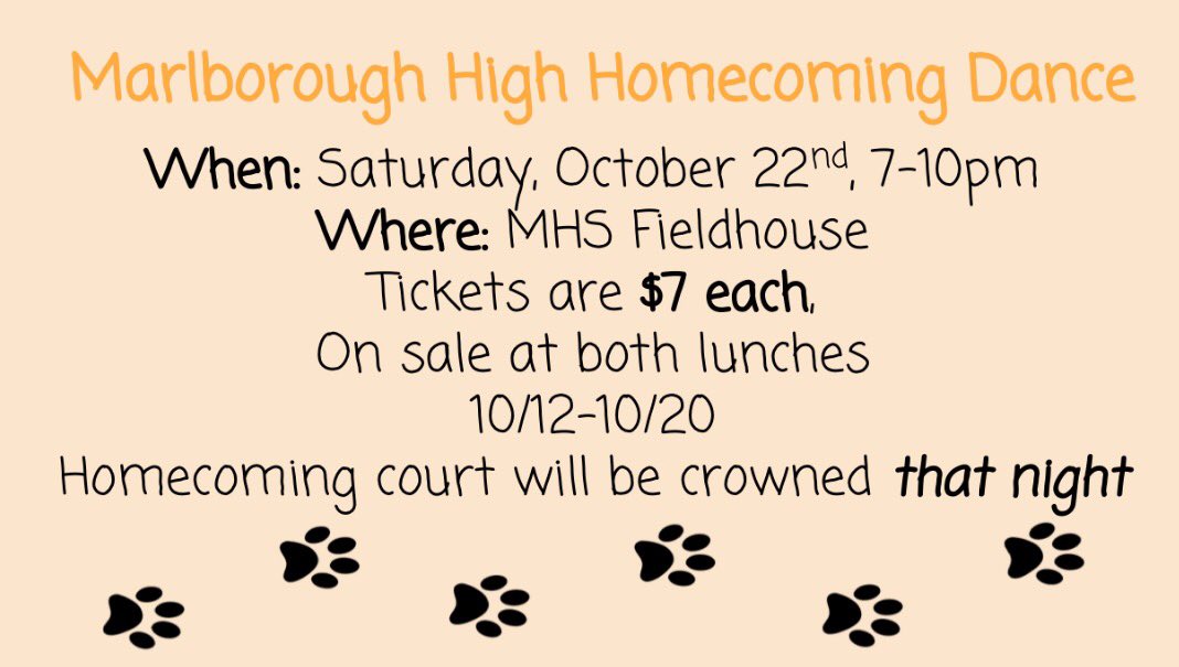 MHS__2017's tweet photo. 🚨🚨🚨🚨🚨🚨
hoco tickets go on sale WEDNESDAY!!! https://t.co/xMoHLODJxU