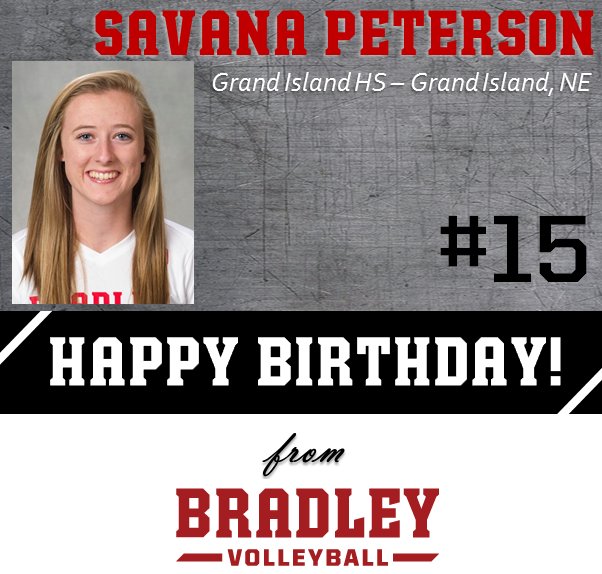 BRADLEYvolley's tweet photo. Happy Birthday to defensive specialist @sapeterson15!! https://t.co/c7xnkURGxk