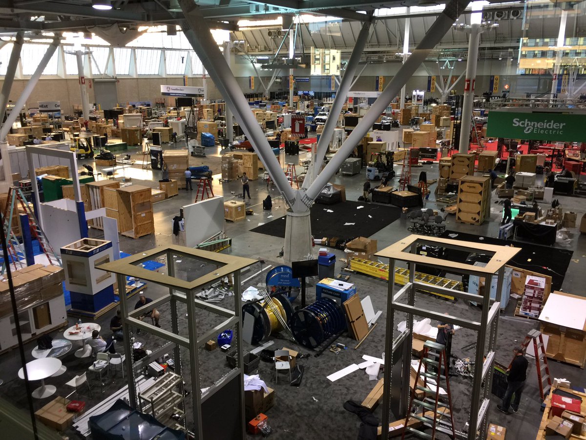 stbatchelder's tweet photo. This is what a tear down looks like after #NECA16. Party is over but @connectrac is still stopping unnecessary holes #nevercoredrillagain https://t.co/Lq65keLT0U