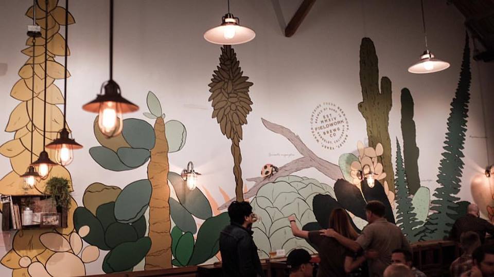 Finished mural by #IrubielMoreno for @FieldworkBrewCo! #repost <a href="/irubiel_moreno/">Irubiel Moreno</a> #SMF916 #lebasseprojects #streetart