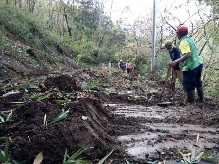 Jalan Dari Sumberglagah Trawas Lumpuh Akibat Tebing Longsor - apakabar.co.id/peristiwa/item…