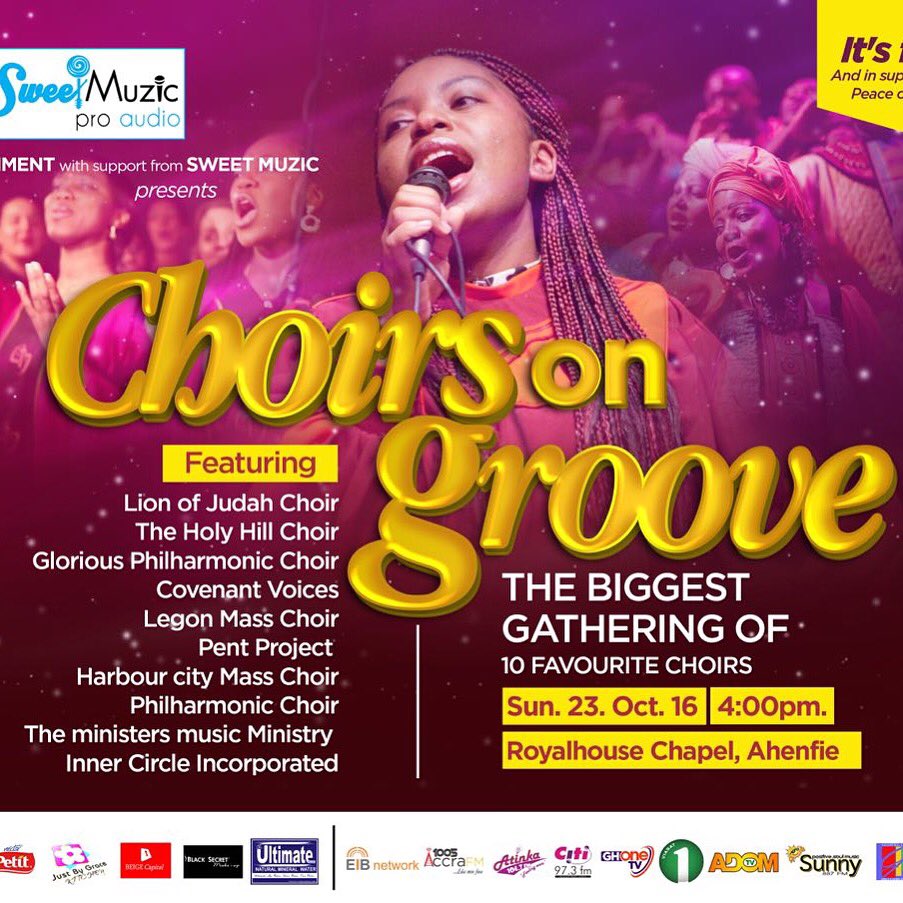 otubour's tweet photo. #ChoirsOnGroove2016 is 23 of this month at the Royal House Chapel. Ahienfie
Time: 4pm
Rate :Free. 
Shouts to #TEAMKC https://t.co/HCehSRLlt2