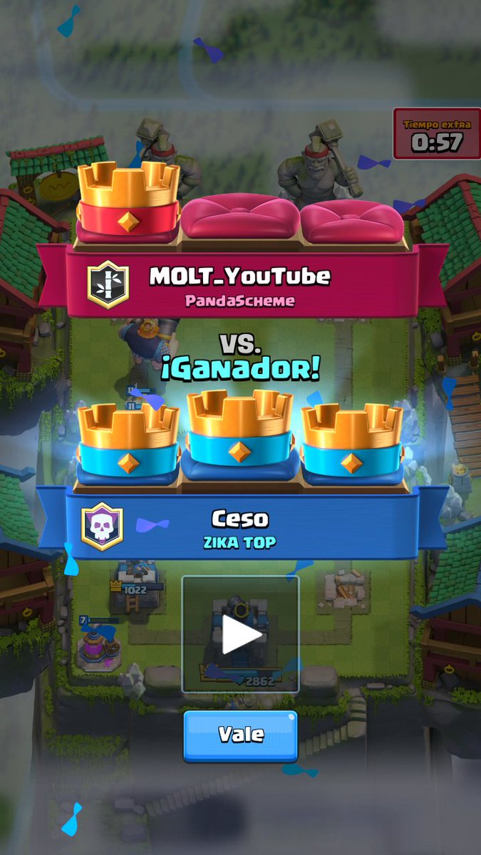 ZikaTop03's tweet photo. Ceso ganándole en multijugador a @MOLT_YT . Ceso beating in multiplayer @MOLT_YT #ClashRoyale #FamiliaZikaTop #Sv https://t.co/F65ktZSHEi