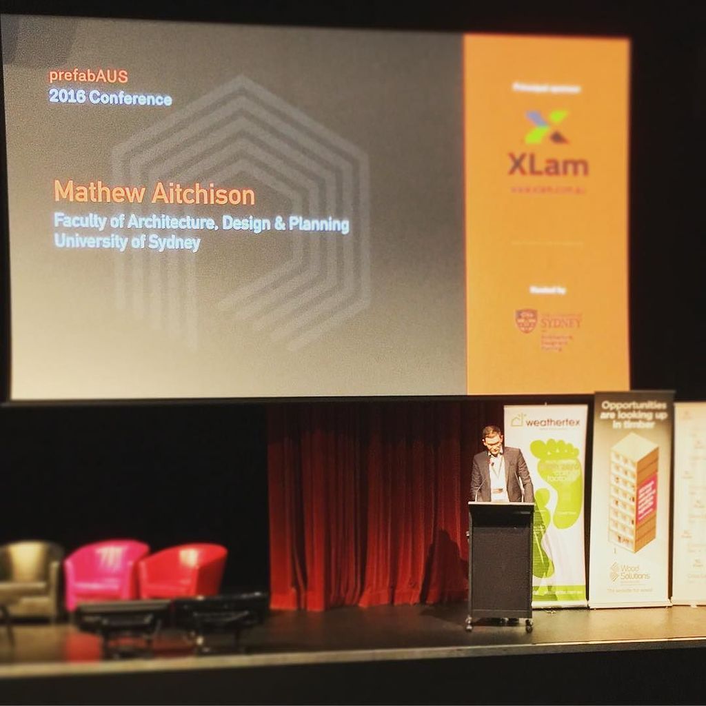 duncanWmaxwell's tweet photo. A/Prof Mathew Aitchison of the #IADLab providing official welcome to #PrefabAus conference… https://t.co/uDZzCncMUy https://t.co/V5j2puYOZh