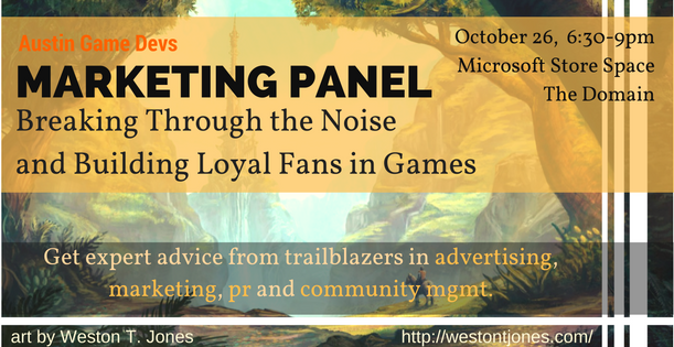 ATXGameDevs's tweet photo. ATXDevs- it's time to talk VIDEO GAME MARKETING! 10.26.16 at The Microsoft Store at The Domain. #ATXGameDev #GameDev https://t.co/B93P5YJ7Iy https://t.co/p6ZvdpPcXn