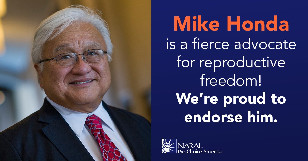 We're proud to endorse <a href="/mikehonda17/">Mike Honda</a> for Congress in #CA17!