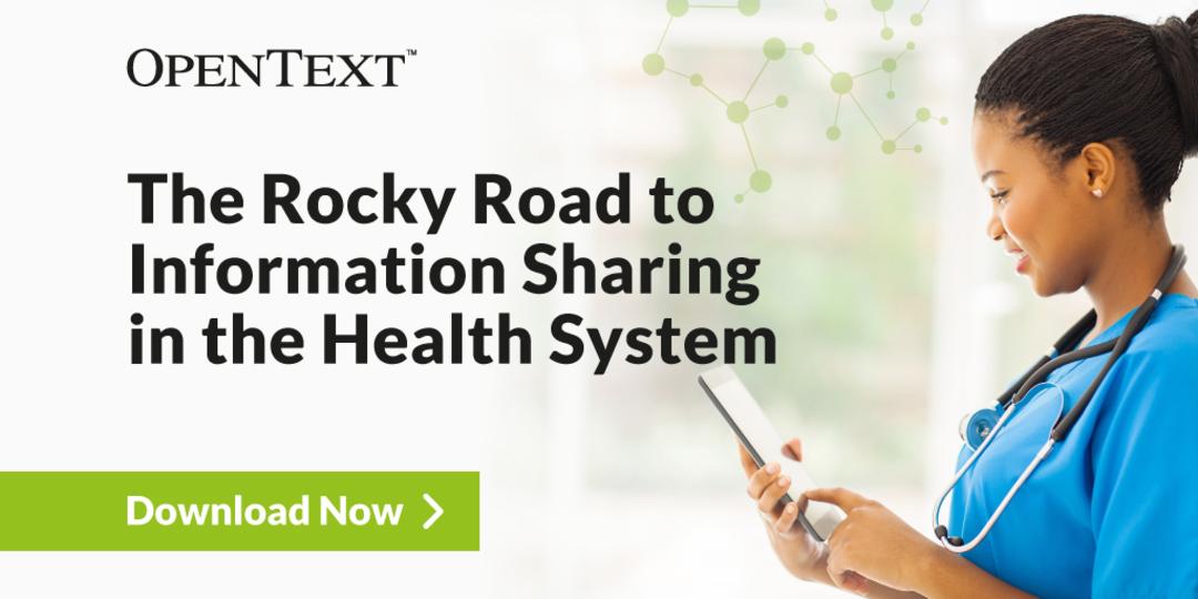 OpenText's tweet photo. Overcome the #healthcare challenges of #interoperability with #Fax2Mail. Read how: https://t.co/EuAfbpED3s https://t.co/PNLOOjnHxq