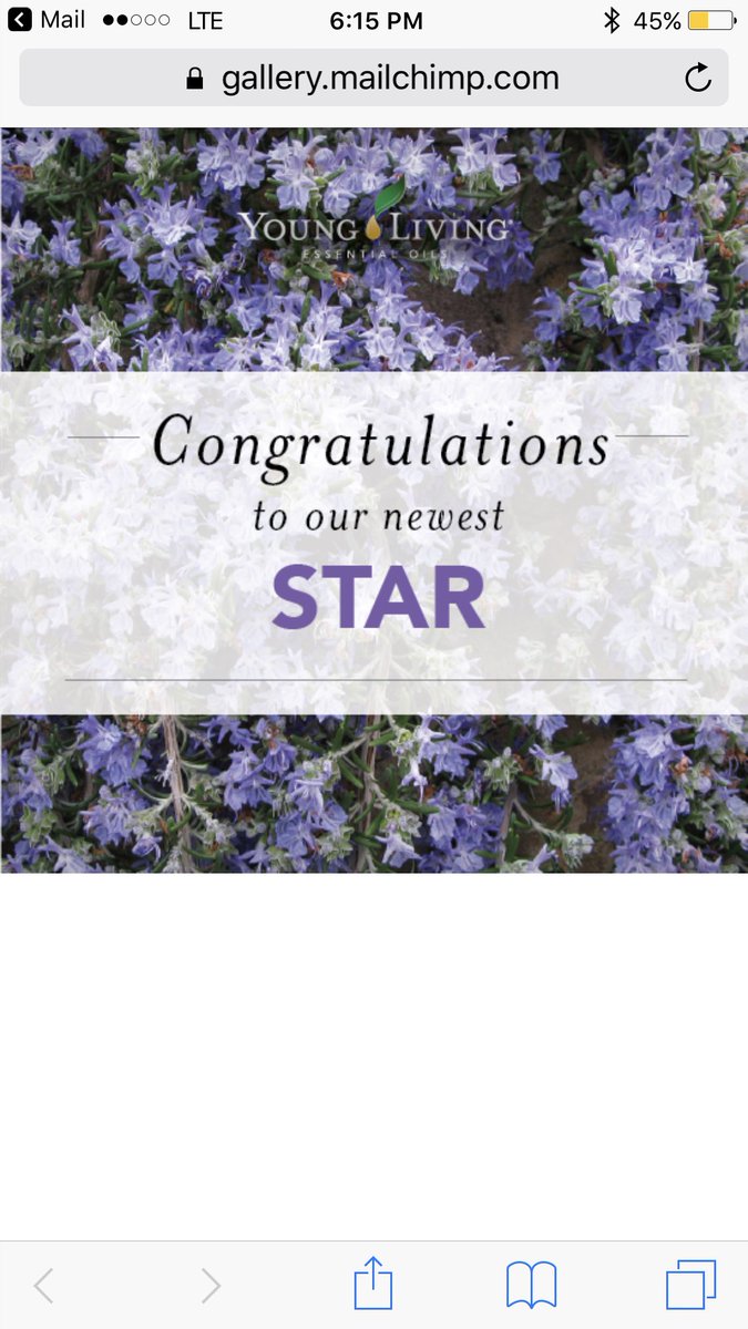 I just made Star status. Young Living had change my life!