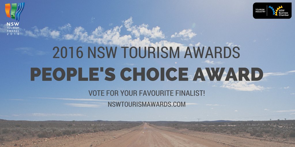 Vote for your favourite Finalist in our 2016 NSW Tourism Awards People's Choice Award! #NSWTA16 Vote Now: surveymonkey.com/r/NSWTourismAw…