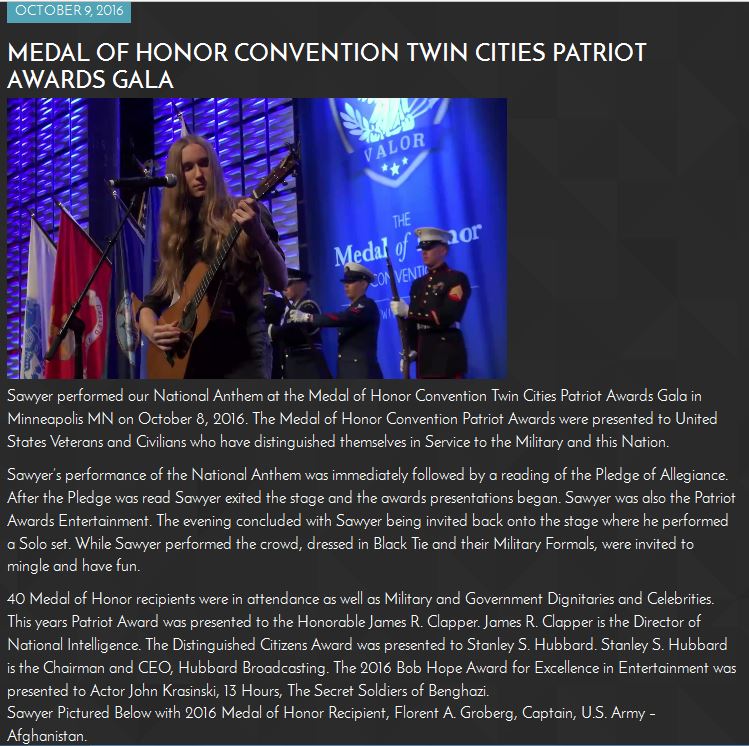 karell920's tweet image. Check @SawyerFrdrx website for all that happen at the #MOHTwinCities Patriot Awards Gala sawyerfredericks.com/on-the-road/me…